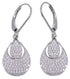 Cubic Zirconia And Sterling Silver Hook Dangle Earrings DS55252